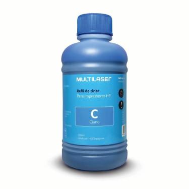 Imagem de Refil de Tinta para Cartucho Impressoras HP com 250ml Ciano Multilaser - RF010