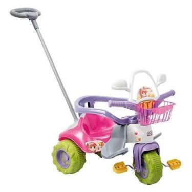 Imagem de Triciclo Velotrol Infantil Tico Tico Zoom Meg c/ Cestinha Magic Toys