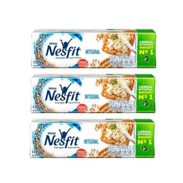 Imagem de Kit 3 Nesfit Biscoito Integral Salgado Bolacha Nestle 170G - Nestlé