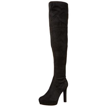 Imagem de NINE WEST Bota feminina acima do joelho Gotcha2, Camurça preta, 8
