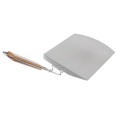 Imagem de Hemoton 1 Unidade Espátula De Pizza De Aço Inoxidável Casca De Pizza Redonda Pá De Pizza Com Cabo Dobrável Casca De Cozimento Pá De Pizza De Metal Remo De Padeiro Self Made Madeira Torta