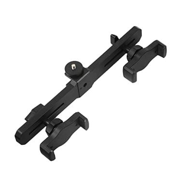 Imagem de Suporte de montagem de telefone dupla posição multifuncional clipe de barra transversal tripé de aterrissagem universal M1 móvel rotativo para mulheres selfie transmissão ao vivo - clipe duplo para telefone