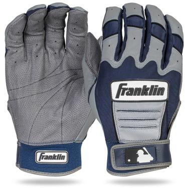 Imagem de Franklin Sports Luvas de beisebol MLB CFX Pro - Cinza/Marinho - Adulto Médio