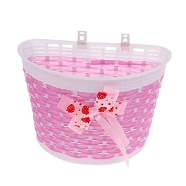 Imagem de Cestos Bowknot Front Shopping Basket Destacável Girl, Rosa