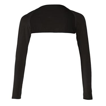 Imagem de SDENSHI Blusa feminina muçulmana de manga longa para braço Shrug Hijab, Café, as described