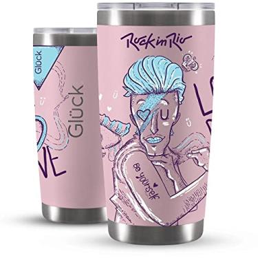 Imagem de Copo Térmico para Cerveja e Café Glück Lucky 591ml Rock in Rio Heroes Até 4hrs Gelado