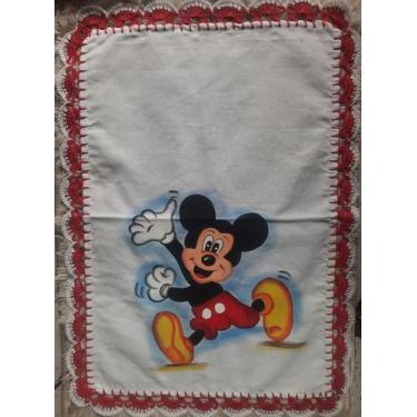 Imagem de Pano De Prato Pintado Com Bico De Crochê Mickey - Janutextil