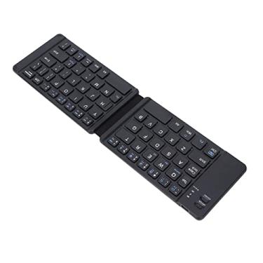 Imagem de Teclado portátil, ampla compatibilidade teclado dobrável de digitação silenciosa para telefone para computador para tablet(Preto)