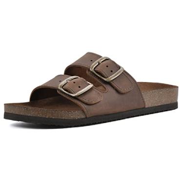 Imagem de WHITE MOUNTAIN Sandália feminina Helga Flat, Marrom/couro, 37