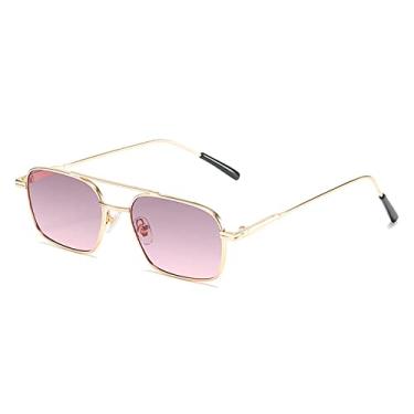 Imagem de Óculos de Sol Masculino Feminino Retro SteamPunk Estilo Armação de Metal Lente Colorida Óculos de Sol Moda Óculos Gafas Sol Mujer Uv400, C6 Rosa, Tamanho Único