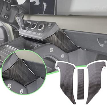 Imagem de PIUGILH Painel de mudança de marchas do console central capa de acabamento lateral acessórios interiores decoração para Land Rover Defender 2020-2023 90 110 130, 3 peças