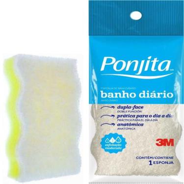 Imagem de Esponja Para Banho Diário Ponjita Cor Amarela. Dermatologicamente Test