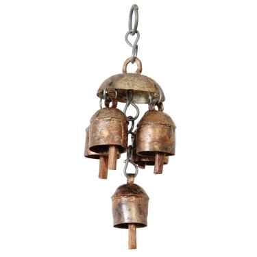 Imagem de Lustre para pendurar feito à mão com sino de sopro exclusivo para decoração de ambientes internos e jardins