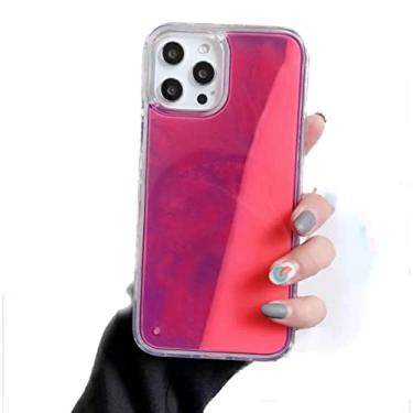 Imagem de TOGEI Capa de areia movediça compatível com iPhone 14 Pro Max Capa de areia movediça dinâmica rosa brilhante para iPhone 11 12 Pro Max Mini XS X XR 6 7 8 Plus (iPhone13 Pro, roxo)