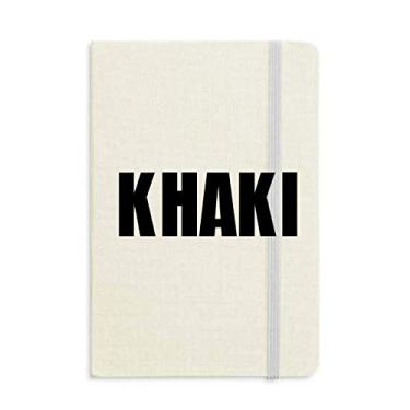 Imagem de Caderno com nome de cor cáqui capa dura diário clássico presente A5