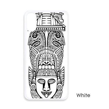 Imagem de DIYthinker Capa indiana abstrata totem linha de desenho para iPhone X capas capa branca capa de telefone para Apple presente multicolorido