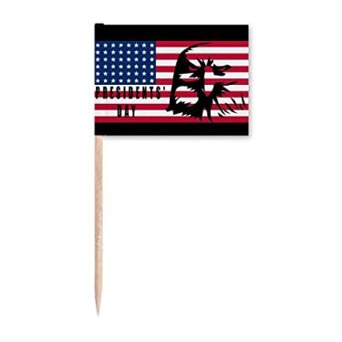 Imagem de Bandeira Americana Dia dos Presidentes Noiva Palito de Dente Marcador Topper Decoração de Festa