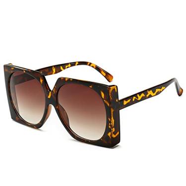 Imagem de Óculos de Sol Quadrado Cor Doce Moda Para Mulheres Vintage Laranja Rosa Gradiente Grande Óculos de Sol Feminino Tons Sexy, 5, Tamanho Único