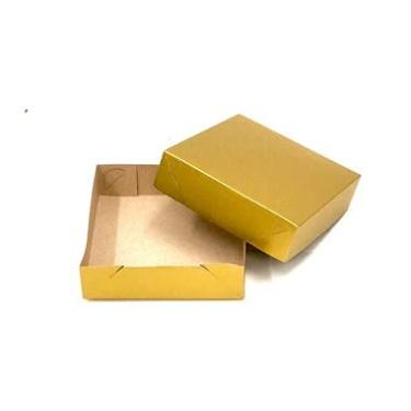 Imagem de 20 Caixas para Doces, Artesanato e Kit de Cosméticos: 15x15x4 cm (Ouro)