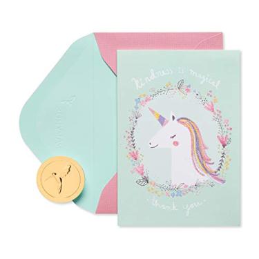 Imagem de Papyrus Cartões de agradecimento unicórnio com envelopes, bondade é mágica (14 unidades)