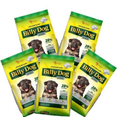 Imagem de Ração Billy Natural 5Kg - Kit Com 5 Pacotes De 1Kg - Cães Filhotes   -