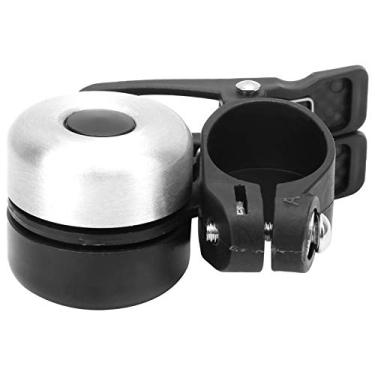 Imagem de campainha de bicicleta clássica,Campainha de bicicleta, campainha dupla de bicicleta vintage com som alto buzina de bicicleta de montanha batendo acessório de ciclismo, (black)