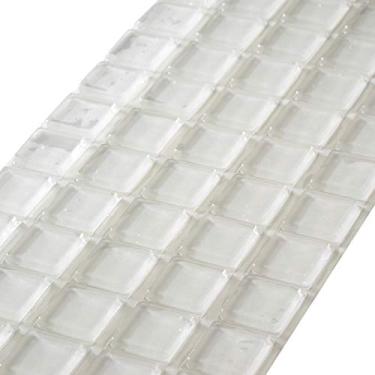 Imagem de Rok Hardware Pacote com 20 amortecedores de borracha autoadesivos quadrados transparentes grandes 2,54 cm x 0,45 cm para porta de armário de gavetas de pé de vidro para cozinha doméstica