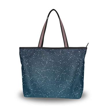 Imagem de Bolsa de ombro feminina My Daily Constellation Stars, Multi, Large
