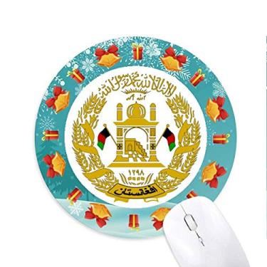 Imagem de Mousepad com emblema nacional de Kabul do Afeganistão, redondo, de borracha, para