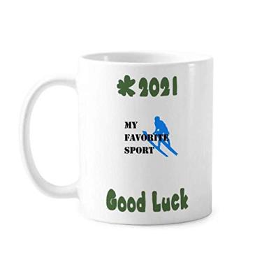 Imagem de Like Sports Fitness Balanced Winter Good Luck 2021 Caneca Cerâmica Café Porcelana Copo Mesa