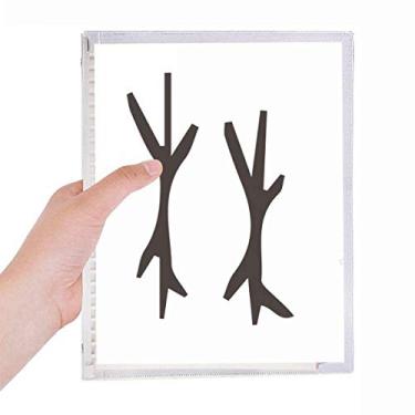 Imagem de Caderno de anotações com sobrenome chinês com inscrição óssea, diário de folhas soltas recarregável