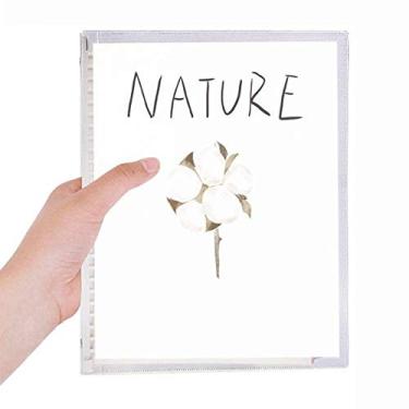 Imagem de Caderno de pintura de plantas de flores com folhas soltas para diário recarregável