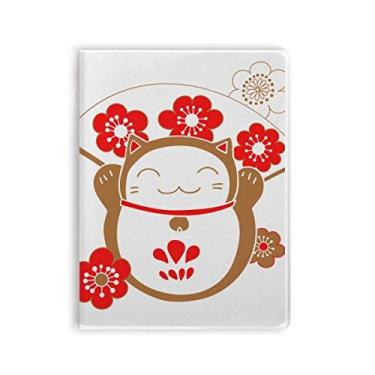 Imagem de Caderno de flores de cerejeira Lucky Fortune Cat Japão, capa macia Diário
