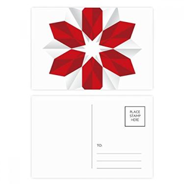 Imagem de Conjunto de cartão postal abstrato com estampa de origami e flores de Natal