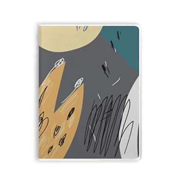 Imagem de Diário de capa macia com estampa de arte abstrata cinza