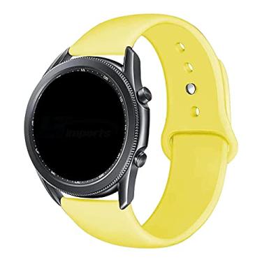 Imagem de Pulseira 22mm Sport Lisa LTimports compativel com Galaxy Watch 3 45mm - Galaxy Watch 46mm Sm-R800 - Gear S3 Frontier - GTR 4/3/2 - Bip 5 (Amarelo)