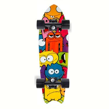 Imagem de 27in Beginner Skateboard, Dovetail Surf Skate Longboard, 8 Camadas Northeast Maple Mini Cruiser Skate Longboard Adequado Para Crianças, Adolescentes E Adultos,A