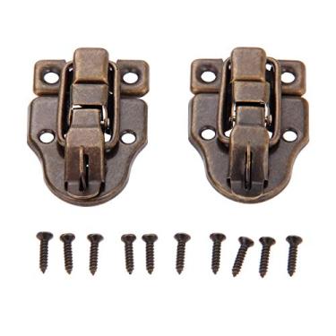 Imagem de 2 pcs 59x40mm jóias antigas caixa de madeira trinco hasps gavetas decorativas malas de malas hasp trinco fivela fecho hardware móveis YYDFPIIA