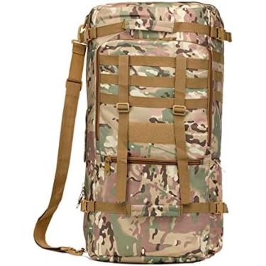 Imagem de Mochila Ao Ar Livre, Mochilas De Caminhada Unissex 60L Leve Mochila De Caminhada Leve Mochila De Acampamento Escalada Esporte Montanhismo Bolsa De Viagem À Prova D'água, Duas Maneiras De Transport