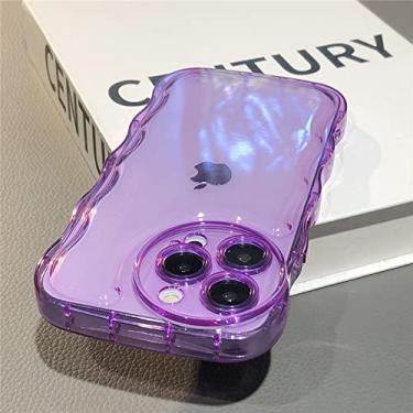 Imagem de Capa de telefone de cor doce com gradiente ondulado para iPhone 11 12 13 Pro Max X XS XR 14Pro Tampa traseira de silicone transparente à prova de choque, S2, PARA IPhone 14 Plus