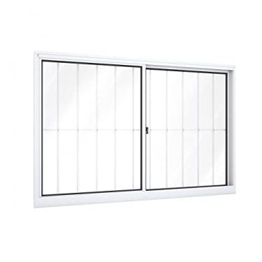 Imagem de Janela de Correr Grade 2 Folhas 100cmx120cm Ullian Branco