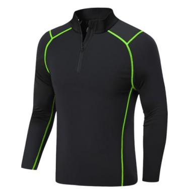 Imagem de compression shirt Camisas masculinas de compressão de manga comprida, camisas térmicas de compressão de manga comprida, top de camada base para esportes de inverno (Color : A3, Size : 3XL)