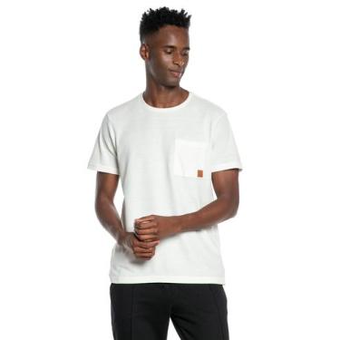 Imagem de Camiseta Masculina Algodão Bolso Polo Wear Off White