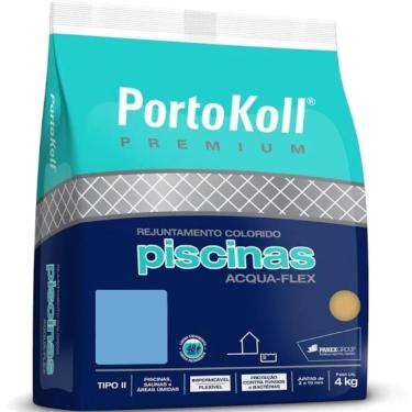 Imagem de Rejunte Especial Piscinas Aqua Flex 4Kg PortoKoll Premium Azul Cobalt