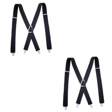 Imagem de 2 Peças suspender calças suspensórios para homens suspensórios em forma de x suspensórios masculinos alças de calças homens cinto cara