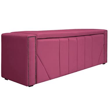 Imagem de Calçadeira Baú King Minsk P02 195 cm para cama Box Corano Pink - Amarena Móveis