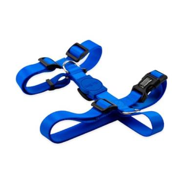 Imagem de Dog Trip Brasil Coleira Peitoral Para Cachorro Cães Modelo H Tradicional Tamanho Porte Grande Médio Pequeno (P, Blue)