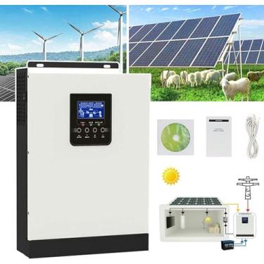 Imagem de Inversor Solar Híbrido Fora Da Rede De 3kva/2400w, Controlador De Carga Solar Pwm 50a, Entrada De Onda Senoidal Pura (24vdc) - Saída (80vdc/220vac), Rede Elétrica Ajustável/Modo Solar*-1