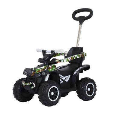 Imagem de Carrinho Bebê passeio com empurrador e aro protetor com apoio para os pés Uni Toys Verde Militar