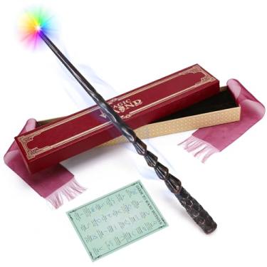 Imagem de ShinySong Rechargeable Light Up Wizard Wand with Gradient Lighting, Illuminating Magic Witch Wands for Kids Halloween Christmas Cosplay Party, Seedpod